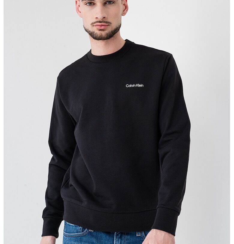 Суитшърт от органичен памук с принт CALVIN KLEIN