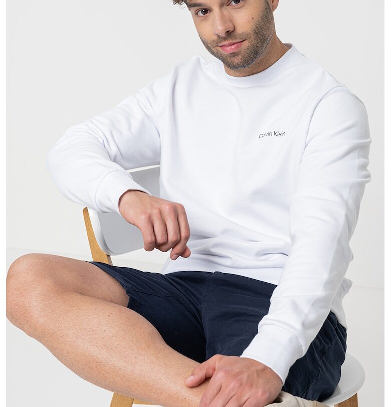 Суитшърт от органичен памук с принт CALVIN KLEIN