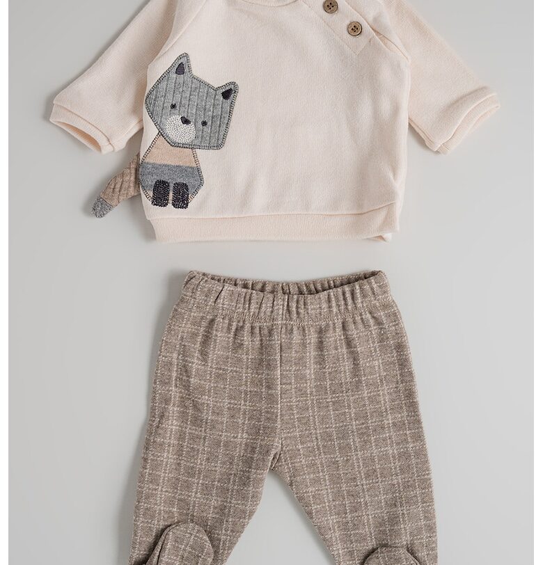 Суитшърт с бродирана лисица и панталон тип ританки - 2 части Mayoral