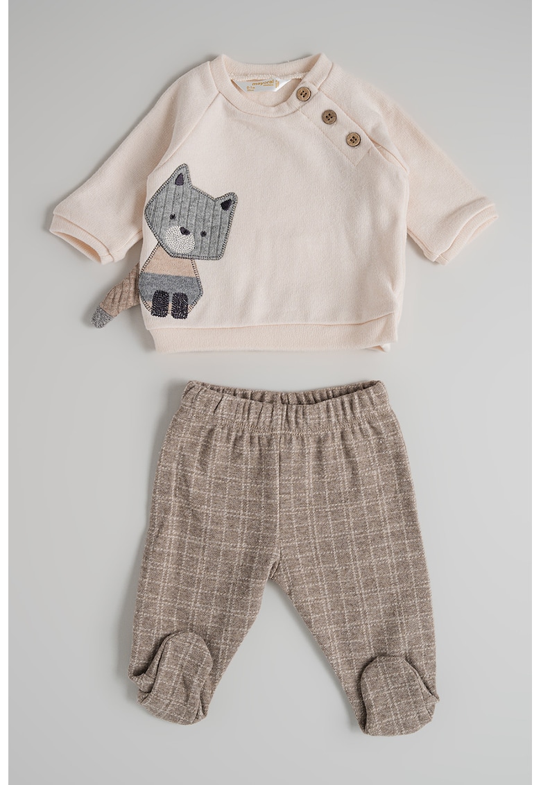 Суитшърт с бродирана лисица и панталон тип ританки - 2 части Mayoral