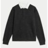 Суитшърт с контрастна яка Marks  Spencer