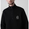 Суитшърт с къс цип и бродирано лого ARMANI EXCHANGE