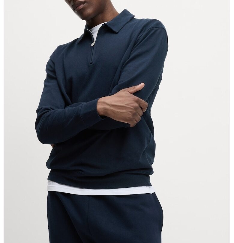 Суитшърт с лиосел и къс цип Marks  Spencer