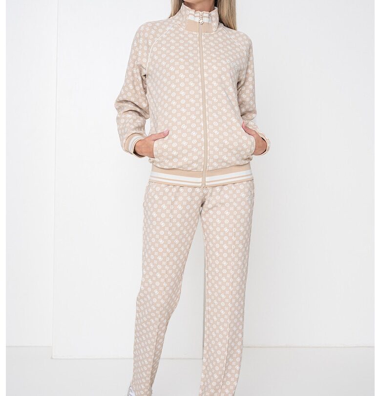 Суитшърт с монограм и цип със средновисока яка GUESS