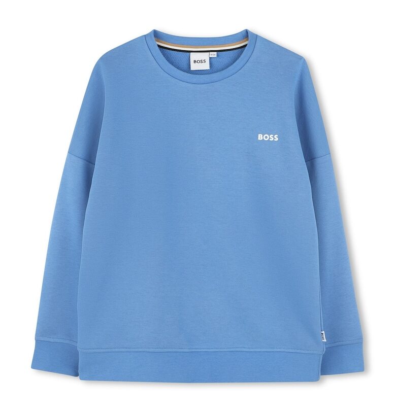 Суитшърт с овално деколте BOSS Kidswear