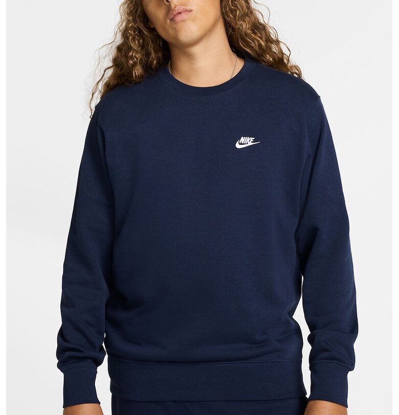 Суитшърт с овално деколте и бродирано лого Nike