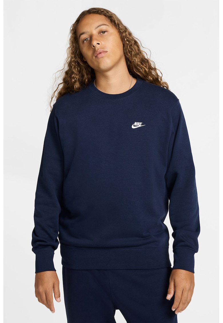 Суитшърт с овално деколте и бродирано лого Nike