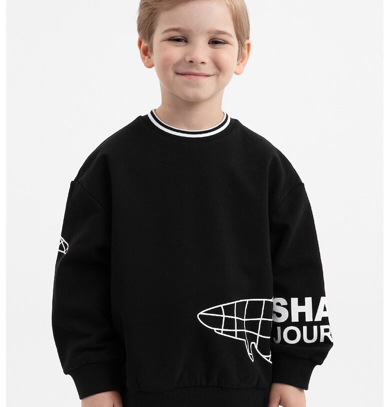 Суитшърт с овално деколте и дълги ръкави GULLIVER