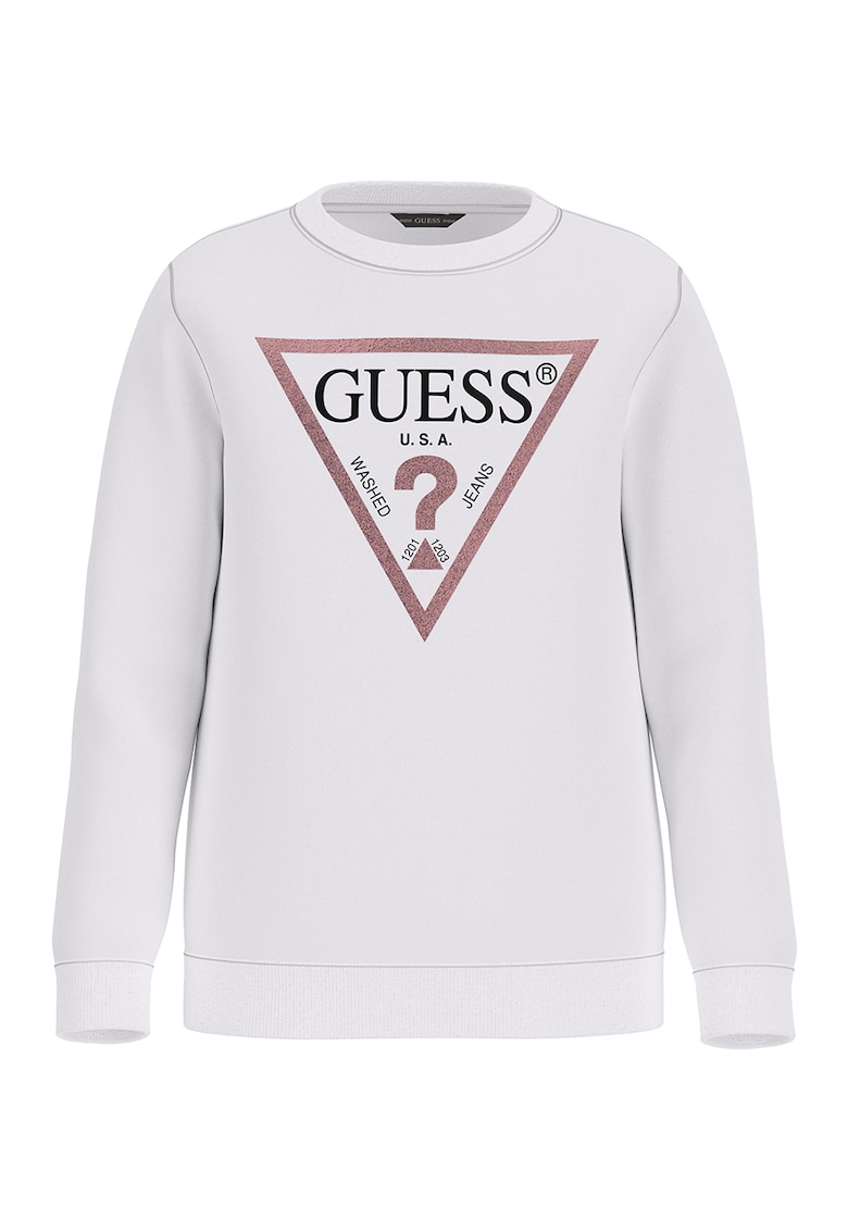 Суитшърт с овално деколте и лого GUESS KIDS