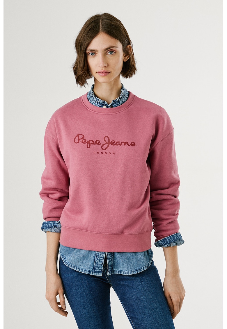 Суитшърт с овално деколте и лого Pepe Jeans London