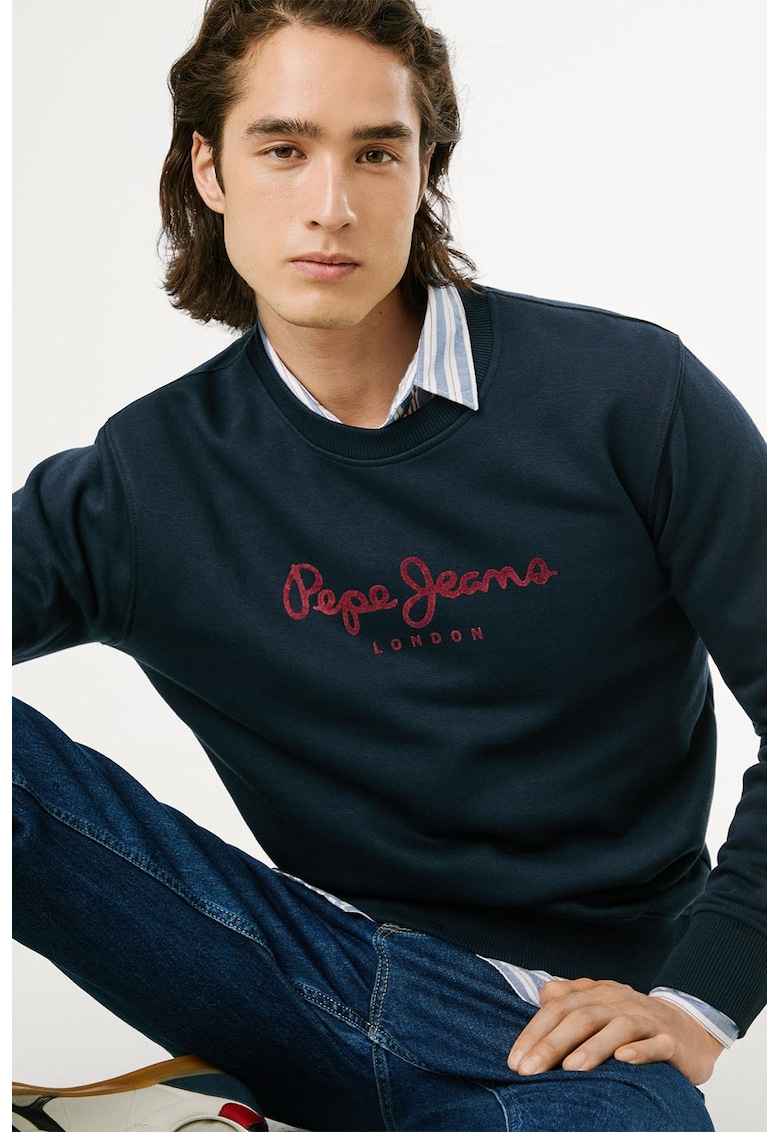 Суитшърт с овално деколте и лого Pepe Jeans London
