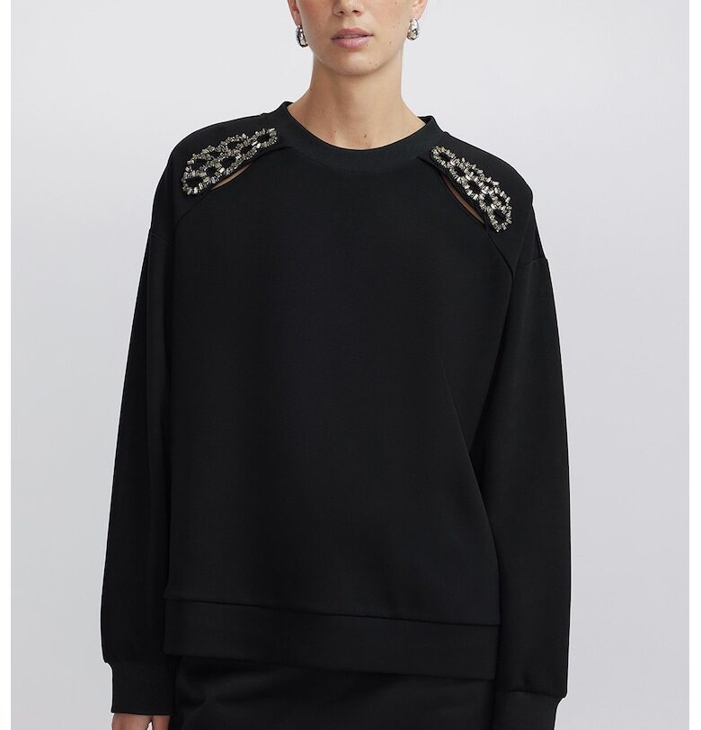 Суитшърт с овално деколте и мъниста Ipekyol