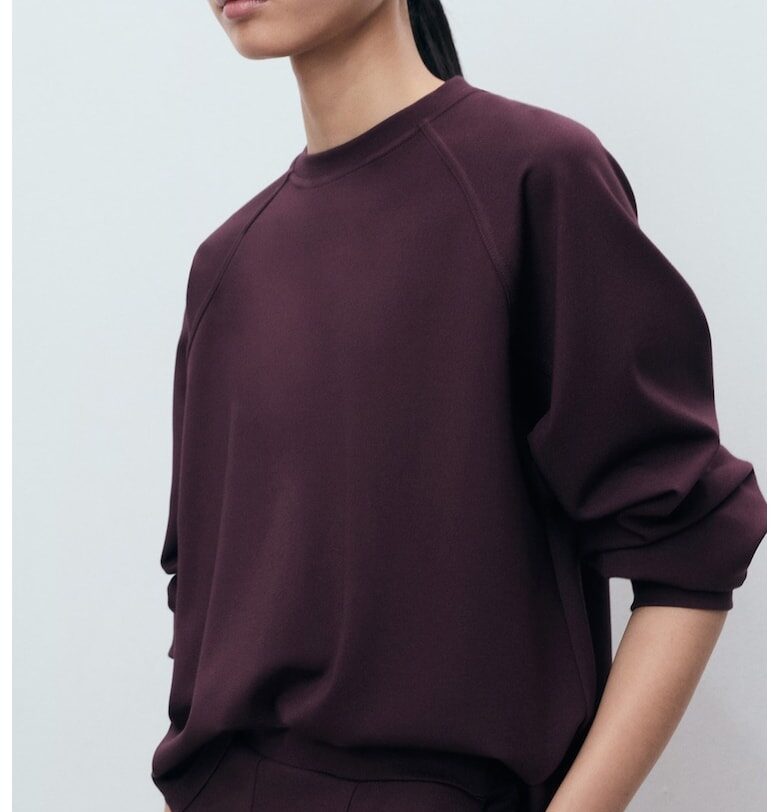 Суитшърт с овално деколте и ръкави реглан Mango