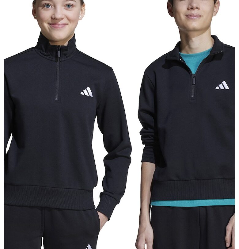 Суитшърт с памук с къс цип adidas Sportswear