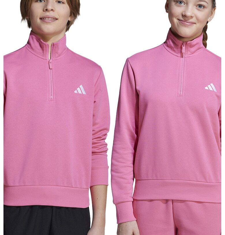 Суитшърт с памук с къс цип adidas Sportswear
