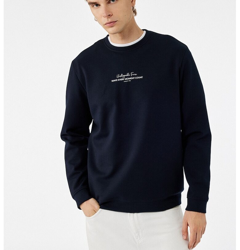 Суитшърт с памук с надпис KOTON