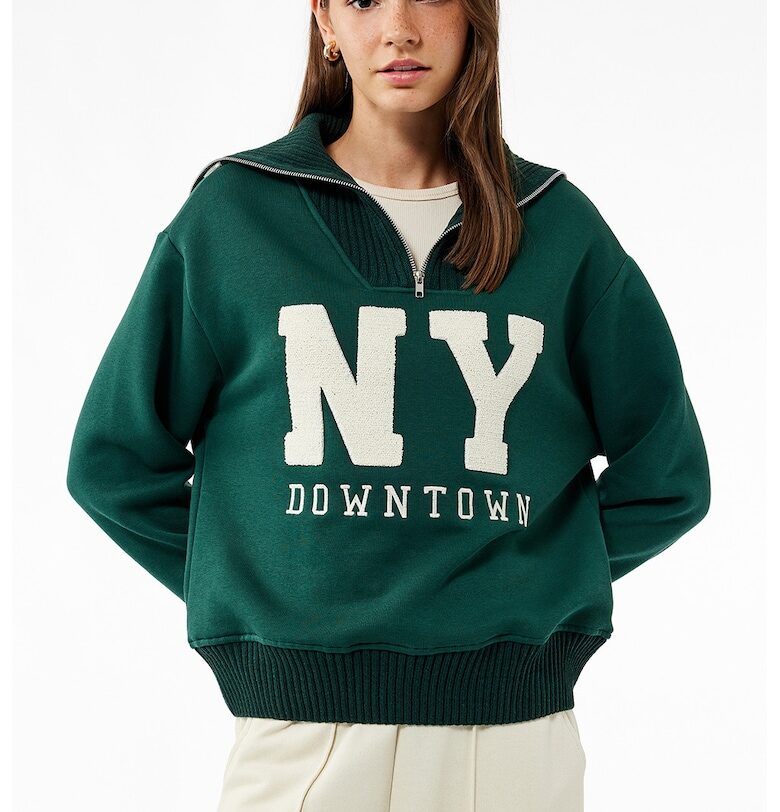 Суитшърт с принт и паднали ръкави KOTON