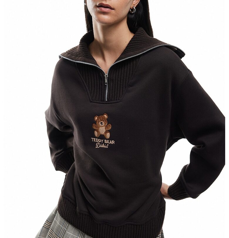 Суитшърт с принт и паднали ръкави KOTON