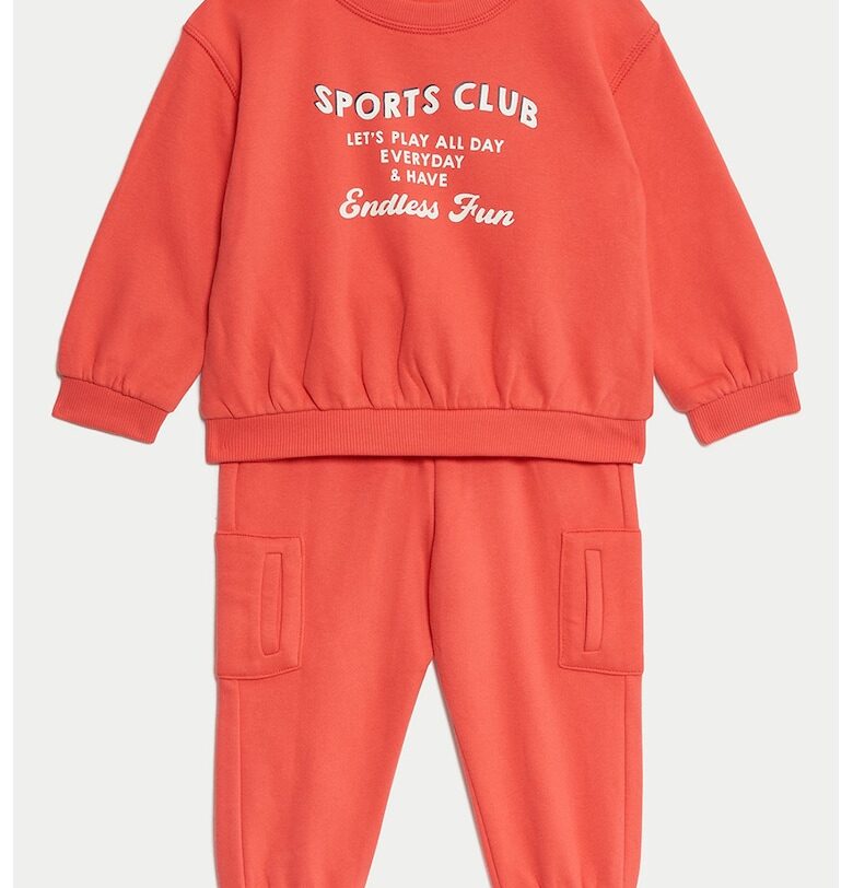 Суитшърт с принт и спортен панталон Marks  Spencer