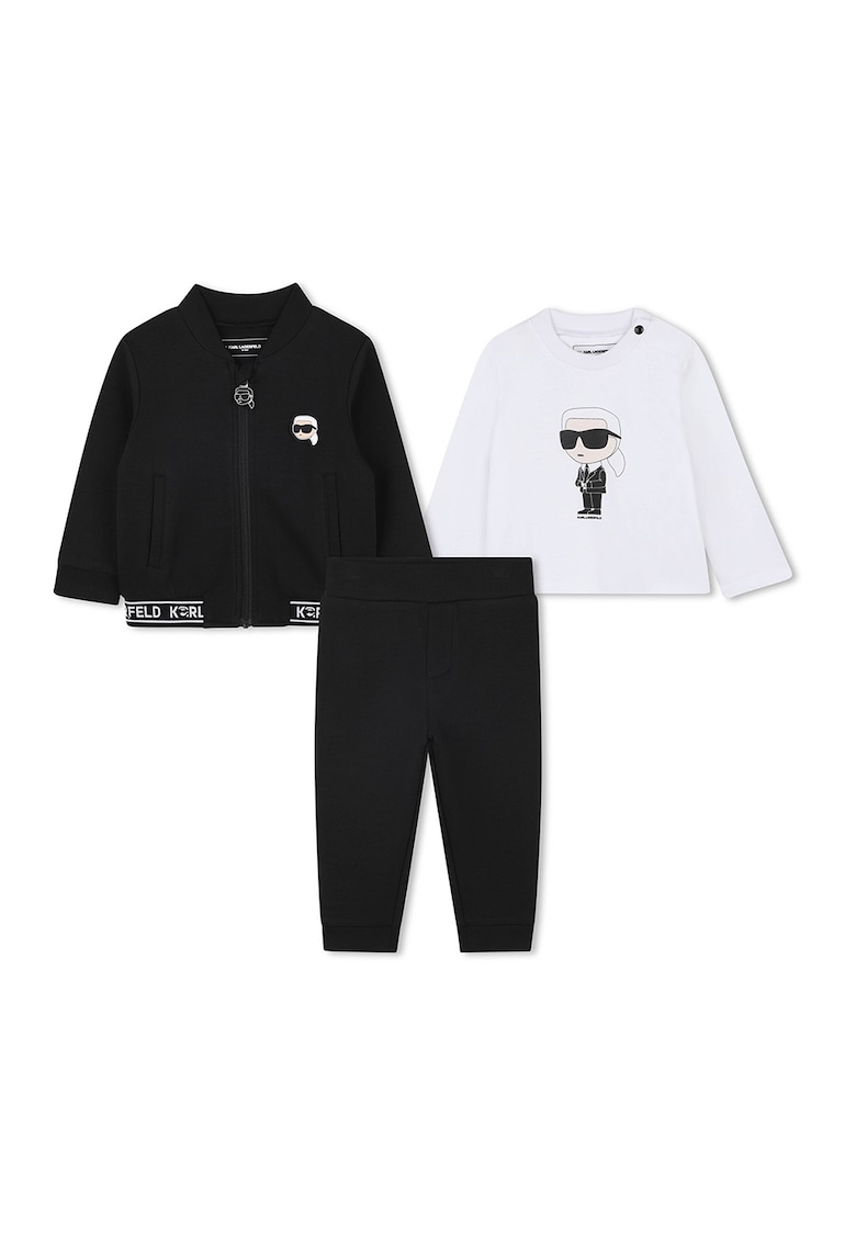 Суитшърт с цип - блуза и спортен панталон KARL LAGERFELD KIDS