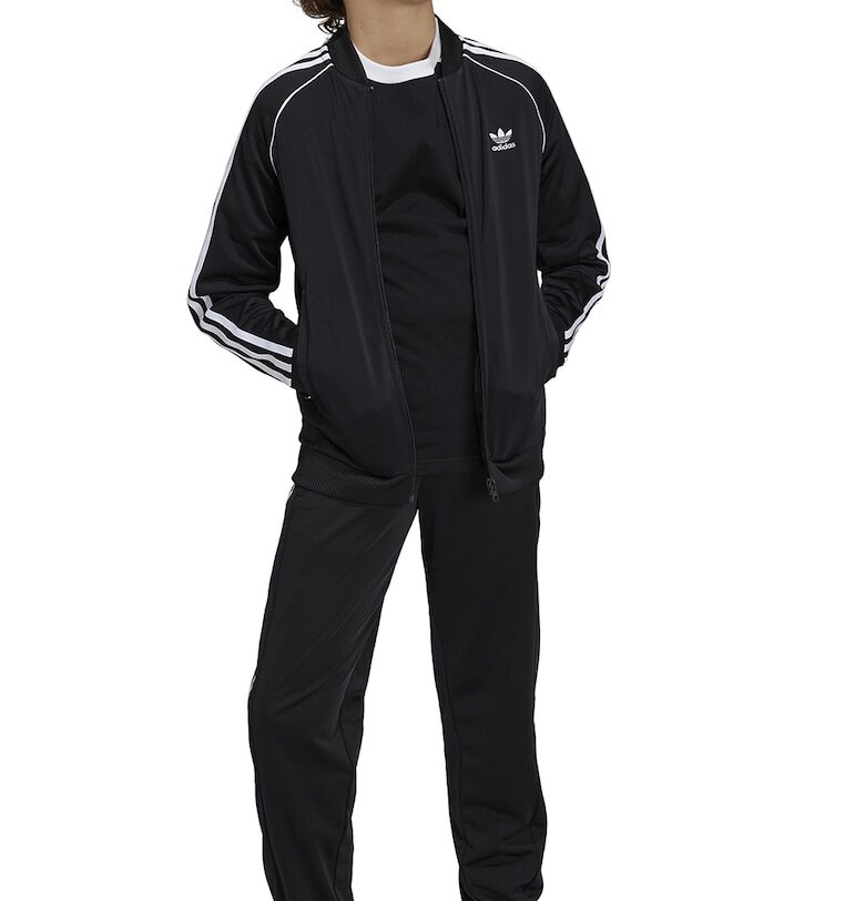 Суитшърт с цип и бродирано лого adidas Originals