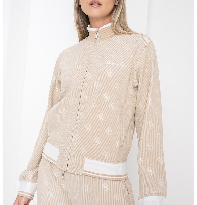 Суитшърт с цип и лого GUESS