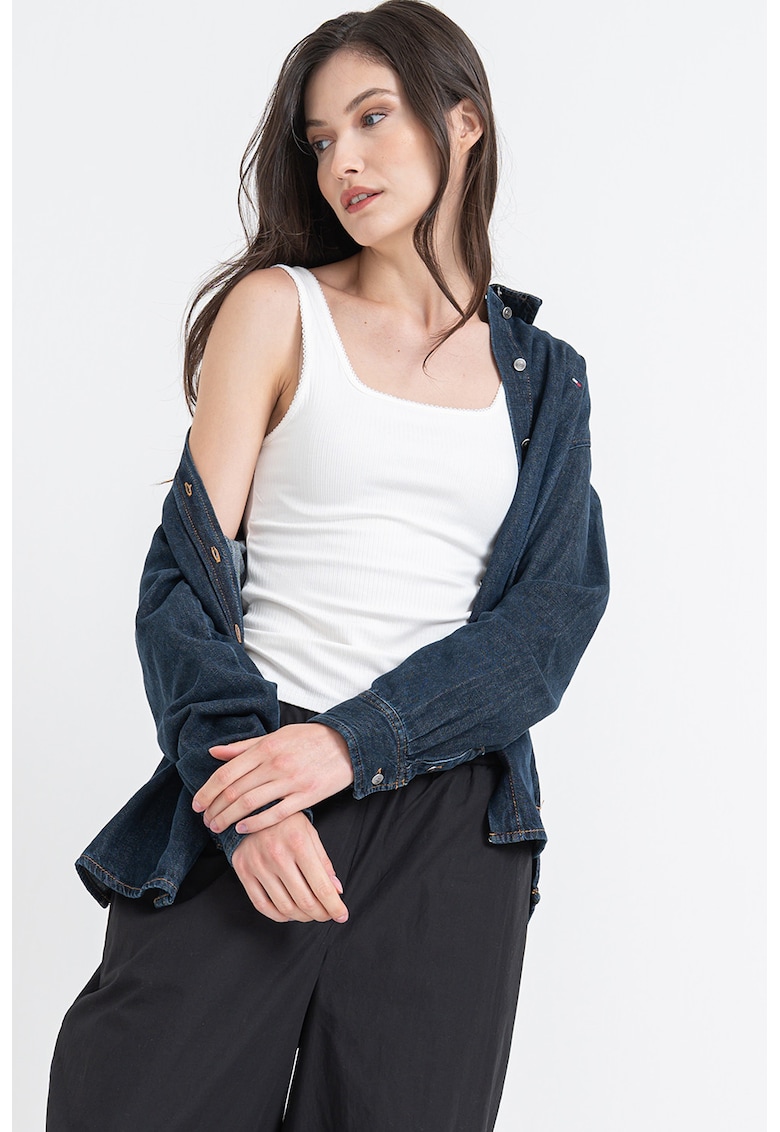 Танк топ с квадратно деколте Tommy Hilfiger