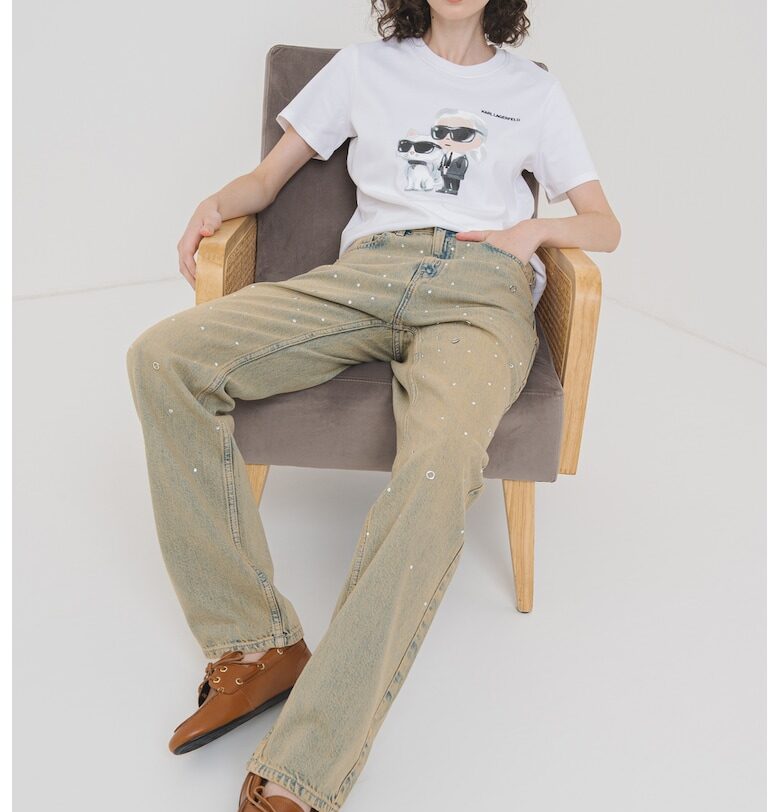 Тениска Ikon Duo от органичен памук Karl Lagerfeld