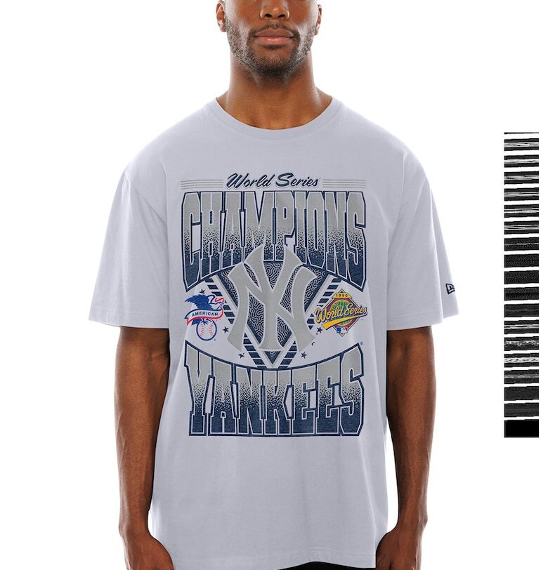 Тениска New York Yankees World Series Champions - Бял - Пепеляво сиво - Тъмносин - New Era