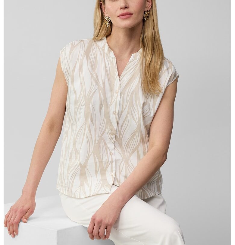 Тениска без ръкави с принт и шпиц sOliver