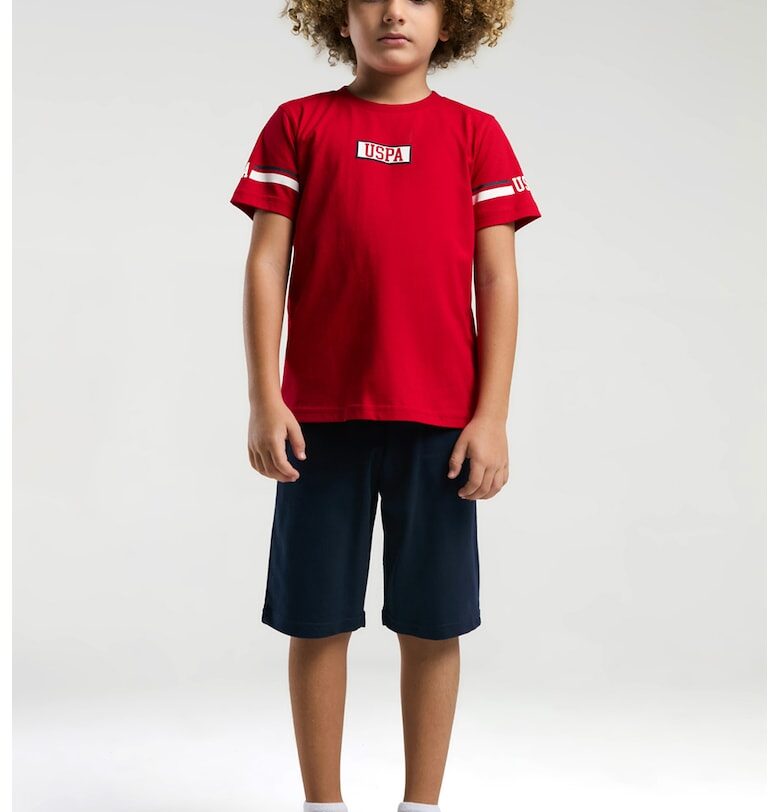 Тениска и шорти от памук с лого - 2 части US Polo Assn