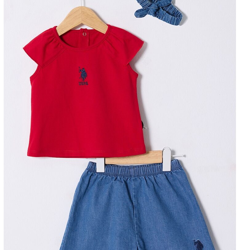 Тениска - къс панталон и лента за глава US Polo Assn