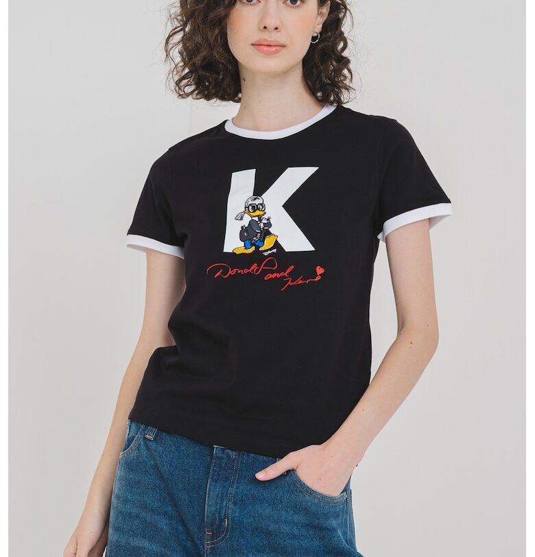 Тениска от органичен памук с принт Karl Lagerfeld