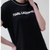 Тениска от органичен памук с ръкави тип кимоно Karl Lagerfeld
