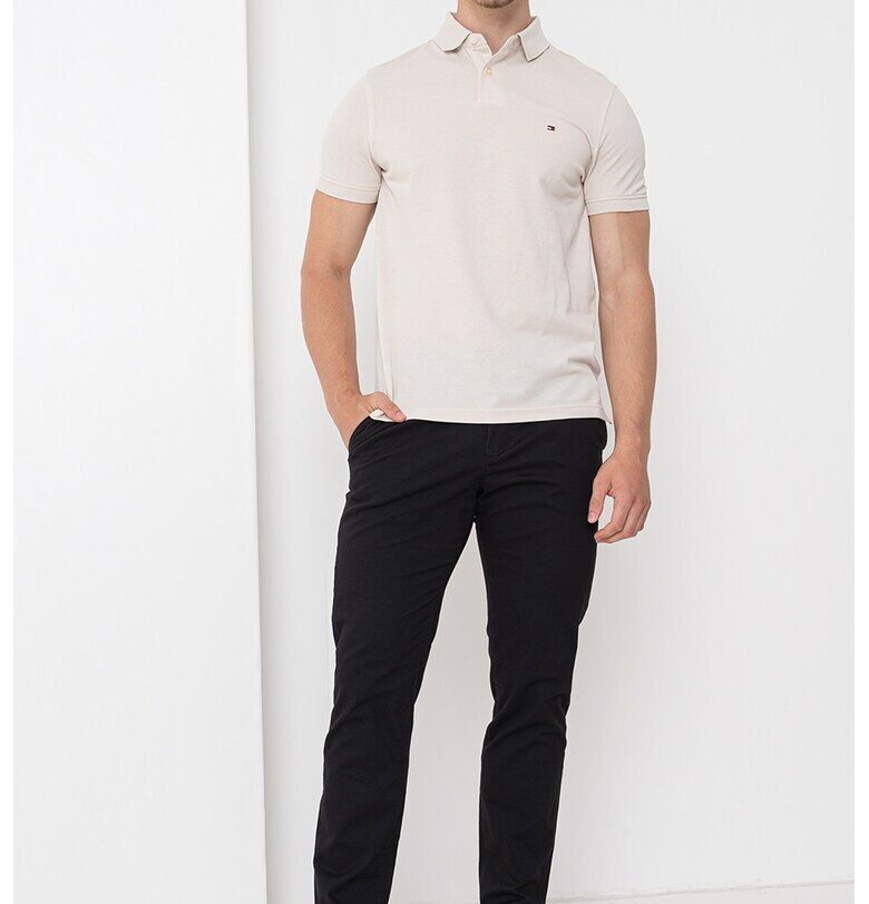 Тениска от органичен памук с яка Tommy Hilfiger