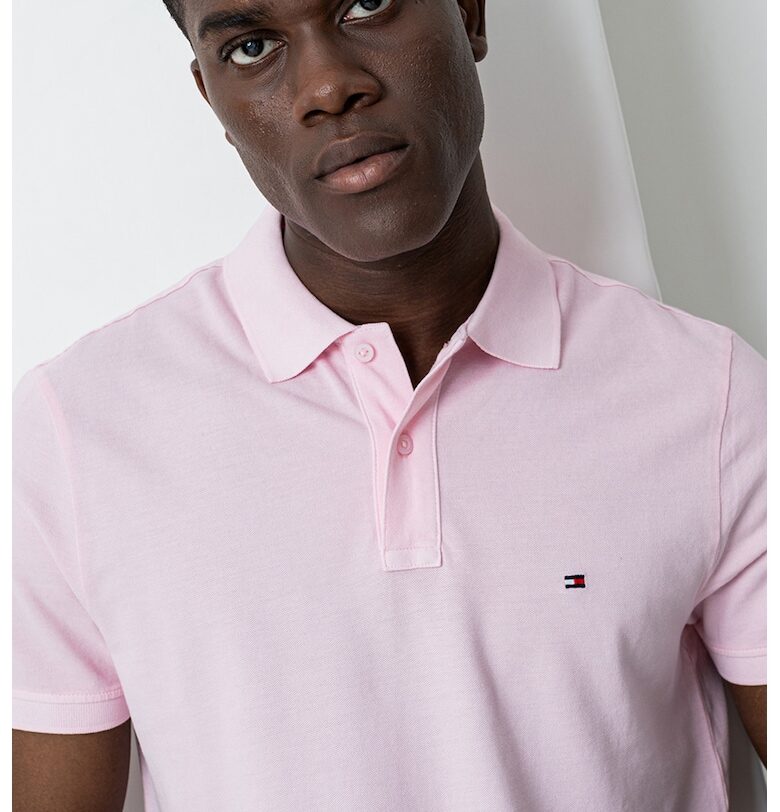 Тениска от органичен памук с яка Tommy Hilfiger