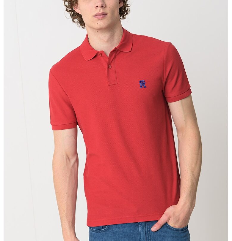 Тениска от органичен памук с яка Tommy Hilfiger