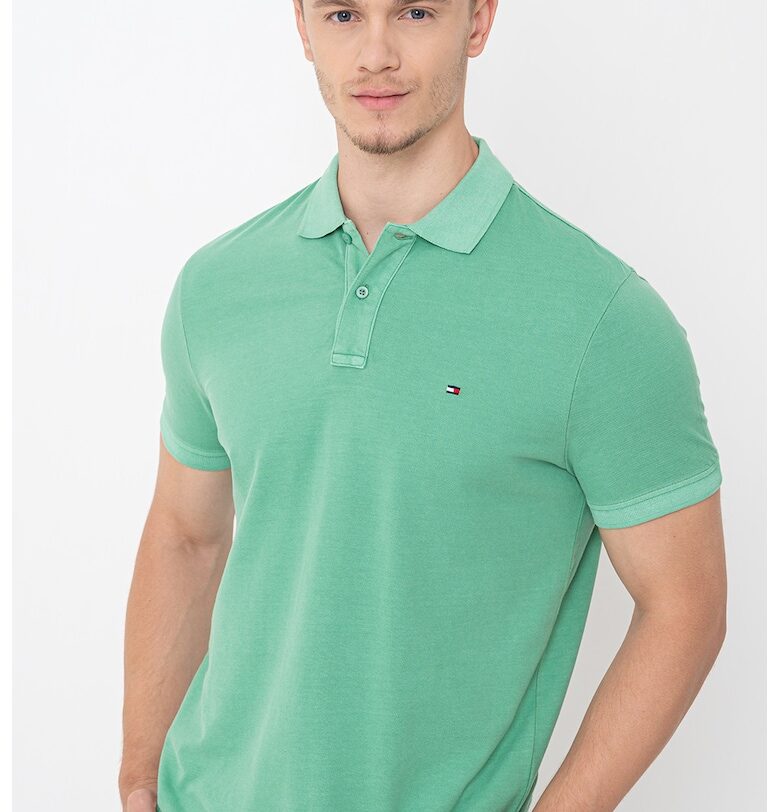 Тениска от органичен памук с яка Tommy Hilfiger