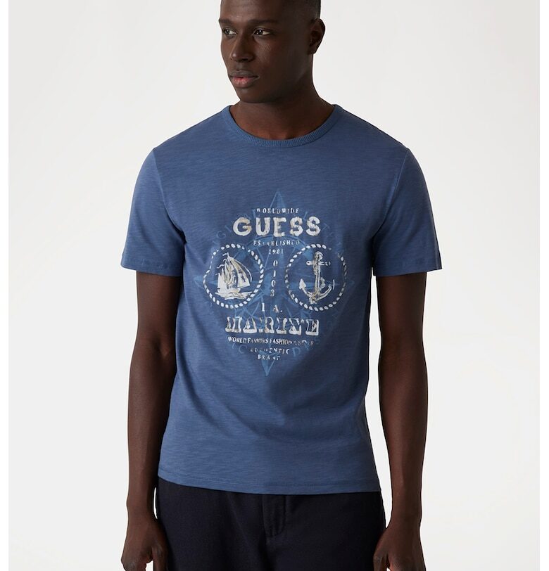 Тениска от памук с лого GUESS