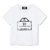 Тениска от памук с лого KARL LAGERFELD KIDS
