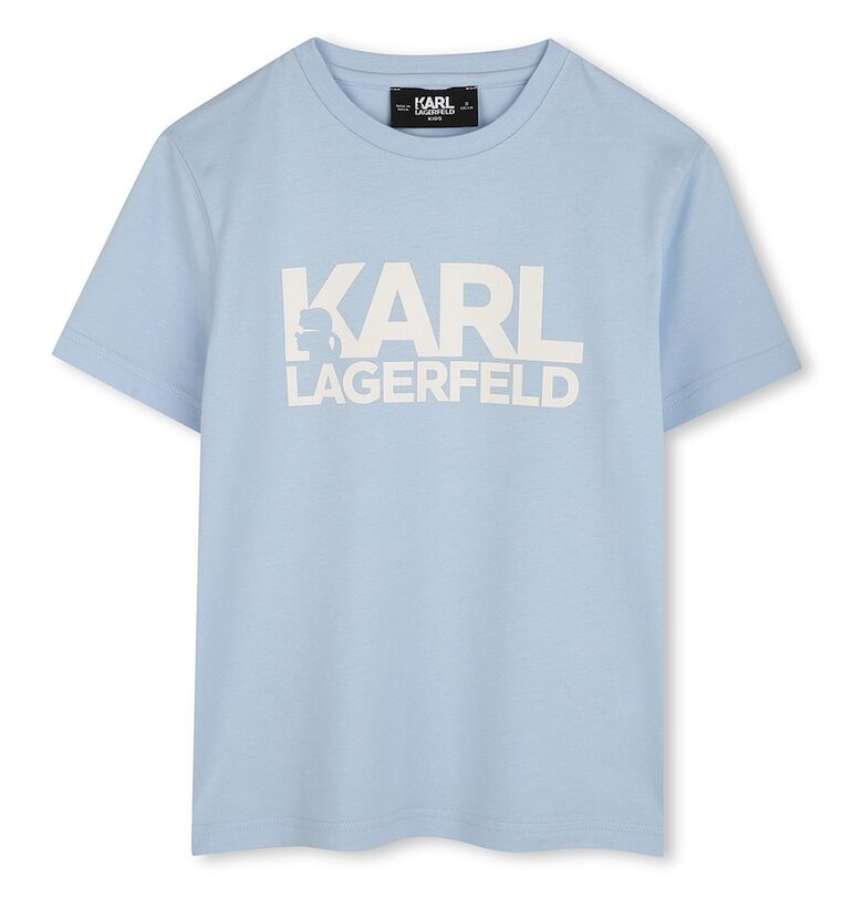 Тениска от памук с лого KARL LAGERFELD KIDS