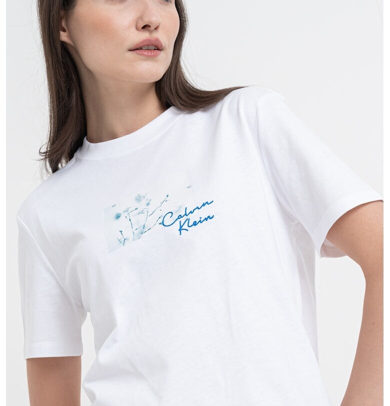 Тениска от памук с овално деколте CALVIN KLEIN JEANS