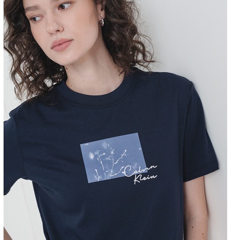 Тениска от памук с овално деколте CALVIN KLEIN JEANS