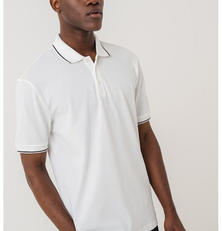 Тениска от памук с яка ARMANI EXCHANGE