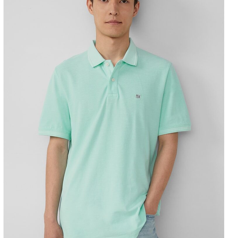 Тениска от памук с яка sOliver