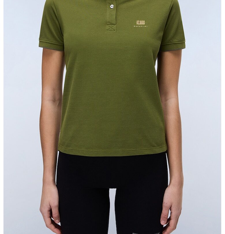 Тениска от памучно пике Nina с яка Napapijri