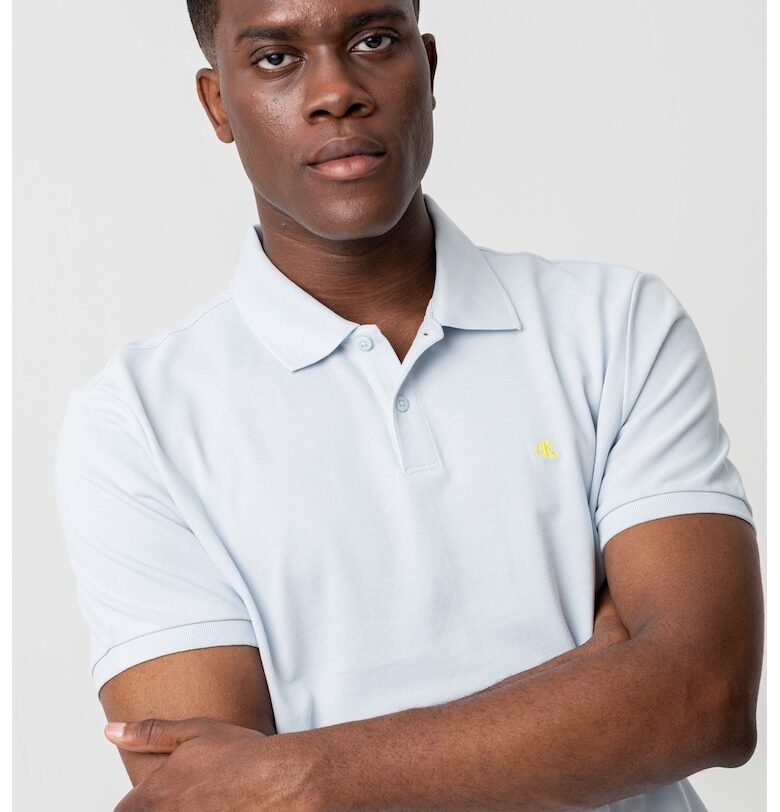 Тениска от памучно пике с яка CALVIN KLEIN JEANS