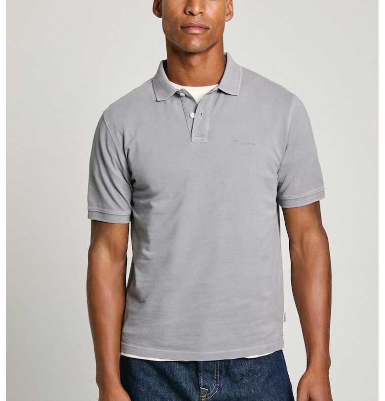 Тениска от памучно пике с яка Pepe Jeans London