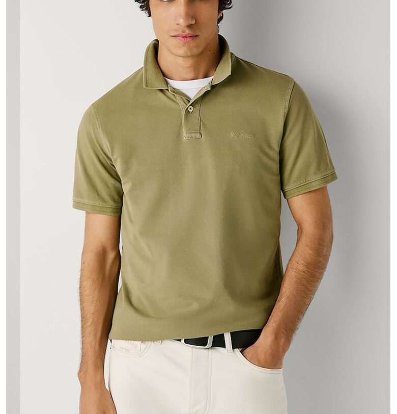 Тениска от памучно пике с яка Pepe Jeans London