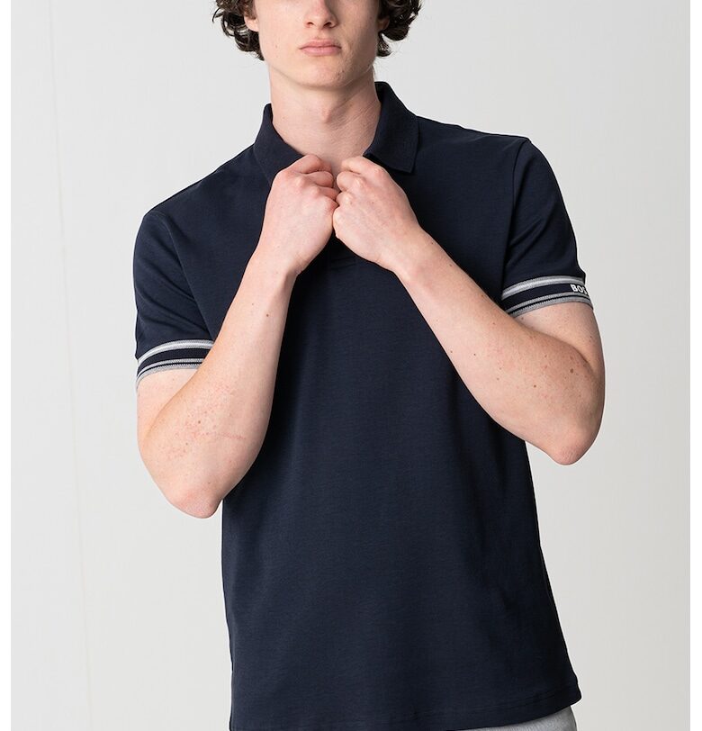 Тениска от пике с яка BOSS